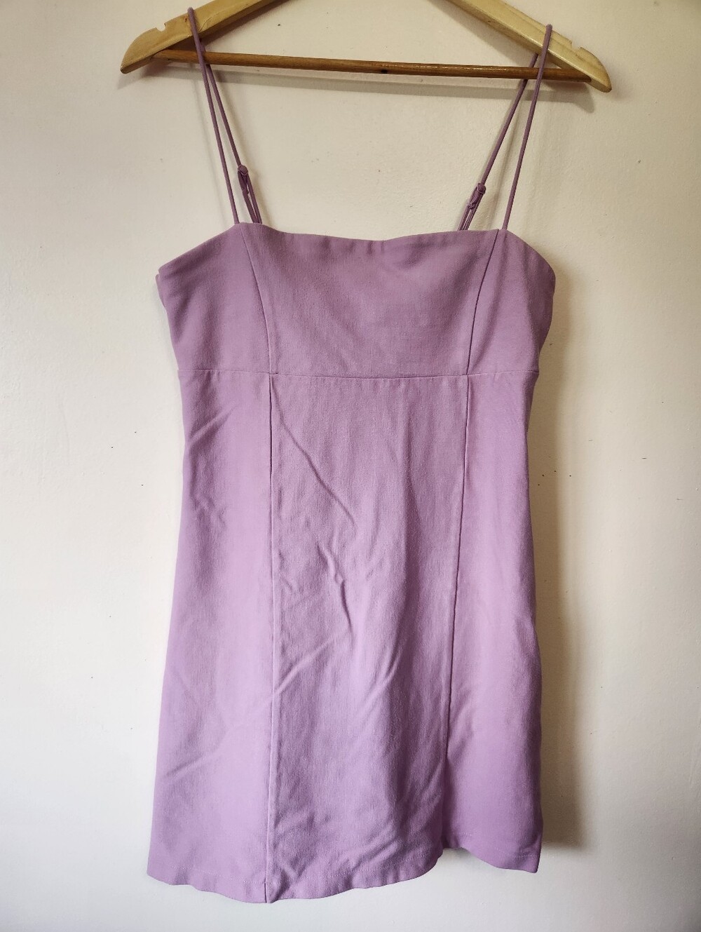 Urban Outfitters Y2K Lavender Purple Square Neck Seamed Ponte Cami Mini Dress M